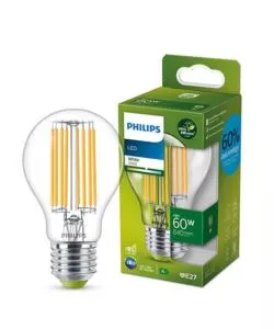 Lampadina led a goccia philips trasparente 4w 3000k, e27